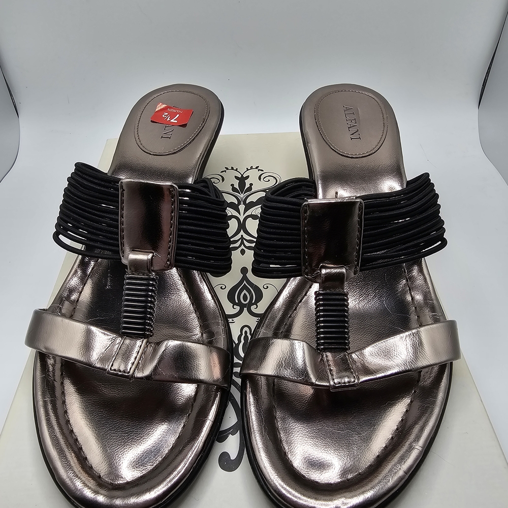 Alfani Bronze and Black Sandals